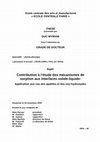 Research paper thumbnail of Contribution à l'étude des mécanismes de sorption aux interfaces solide-liquide: application aux cas des apatites et des oxy-hydroxydes