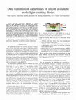 Research paper thumbnail of Data Transmission Capabilities of Silicon Avalanche Mode Light-Emitting Diodes