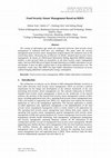 Research paper thumbnail of Food Security Sensor Management Based on RIHA