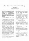 Research paper thumbnail of Real-time implementation of fractal image encoder