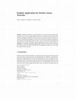 Research paper thumbnail of Realistic Applications for Wireless Sensor Networks