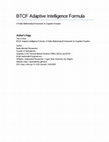 Research paper thumbnail of BTCF Adaptive Intelligence Formula