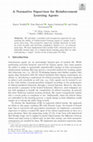 Research paper thumbnail of A Normative Supervisor for Reinforcement Learning Agents