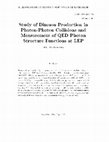 Research paper thumbnail of Study of dimuon production in photon-photon collisions and measurement of QED photon structure functions at LEP