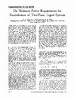 Research paper thumbnail of On minimum power requirements for emulsification of two-phase, liquid systems