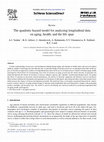 Research paper thumbnail of The quadratic hazard model for analyzing longitudinal data on aging, health, and the life span