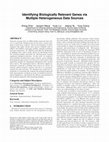 Research paper thumbnail of Identifying biologically relevant genes via multiple heterogeneous data sources