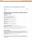 Research paper thumbnail of Measures of Fluid Loss during Surfing: A Preliminary Analysis in Recreational Surfers