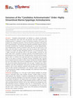 Research paper thumbnail of Genomes of the “ <i>Candidatus</i> Actinomarinales” Order: Highly Streamlined Marine Epipelagic Actinobacteria