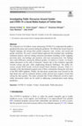 Research paper thumbnail of Investigating Public Discourses Around Gender and COVID-19: a Social Media Analysis of Twitter Data