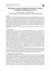 Research paper thumbnail of Performance Analysis of Stepped-Slot Antenna for Wireless Aeronautical Communication Services
