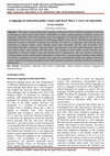 Research paper thumbnail of Language-in-education policy issues and Karl Marx’s views on education