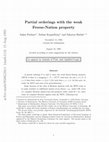 Research paper thumbnail of Partial orderings with the weak Freese-Nation property