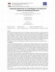 Research paper thumbnail of Exploring Subjectivity in Verbal Reports of Iranian EFL Learners in Institutional Discourse
