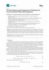 Research paper thumbnail of On the Existence and Uniqueness of Solutions for Local Fractional Differential Equations