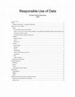 Research paper thumbnail of Responsible Use of Data