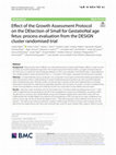 Research paper thumbnail of Effect of the Growth Assessment Protocol on the DEtection of Small for GestatioNal age fetus: process evaluation from the DESiGN cluster randomised trial