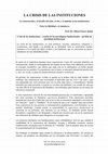 Research paper thumbnail of LA CRISIS DE LAS INSTITUCIONES