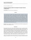 Research paper thumbnail of Using large language models to investigate the origin of chronic  wasting disease