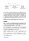 Research paper thumbnail of The ES could probably know more: but man would not make better business decisions
