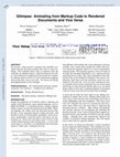 Research paper thumbnail of Animating from markup code to rendered documents and vice versa