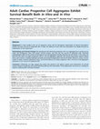 Research paper thumbnail of Adult Cardiac Progenitor Cell Aggregates Exhibit Survival Benefit Both In Vitro and In Vivo