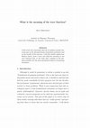 Research paper thumbnail of What is the meaning of the wave function?