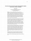 Research paper thumbnail of Investigating and Visualizing Measurement Error for Novice "STEM" Learners 
