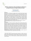 Research paper thumbnail of Reflexões comparativas sobre procedimentos tradutórios ao português de poemas em língua brasileira de sinais