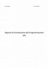 Research paper thumbnail of Appunti di Introduzione alla Programmazione (corso Informatica UniGe)