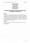 Research paper thumbnail of Designing ERP Software Evaluation Procedure for a Governmental Organization