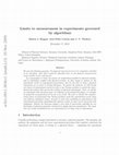 Research paper thumbnail of Limits to measurement in experiments governed by algorithms