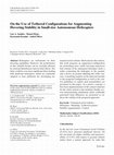 Research paper thumbnail of On the use of tethered configurations for augmenting hovering stability in small-size autonomous helicopters
