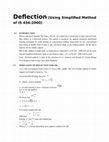 Research paper thumbnail of DEFLECTION (Using Simplified Method of IS 456:2000 Code)
