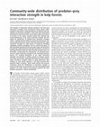 Research paper thumbnail of Community-wide distribution of predator-prey interaction strength in kelp forests