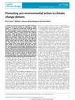 Research paper thumbnail of Promoting pro-environmental action in climate change deniers
