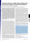 Research paper thumbnail of Democratic decisions establish stable authorities that overcome the paradox of second-order punishment