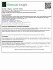 Research paper thumbnail of People dependent of support in daily activities perceives reduced self-determination – a cross-sectional study with community-dwelling older people