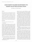 Research paper thumbnail of ALIGNMENT-BASED EXTENSION TO DDPIN FEATURE EXTRACTION