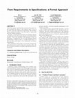 Research paper thumbnail of From requirements to specifications