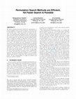 Research paper thumbnail of Permutation search methods are efficient, yet faster search is possible