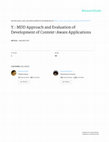 Research paper thumbnail of Y.: MDD Approach and Evaluation of Development of Context-Aware Applications