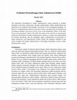Research paper thumbnail of Artikulasi Perkembangan Ilmu Administrasi Publik