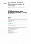Research paper thumbnail of Un apprentissage sans normes explicites ? La socialisation à l’écriture des doctorants