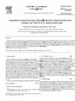 Research paper thumbnail of Impedance spectroscopy data for anions electroreduction kinetics at Cd(0001) plane electrode