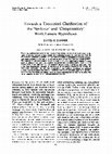 Research paper thumbnail of Towards a theoretical clarification of the ‘spillover’ and ‘compensatory’ work/leisure hypotheses