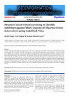 Research paper thumbnail of Structure based virtual screening to identify inhibitors against MurE Enzyme of Mycobacterium tuberculosis using AutoDock Vina