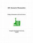 Research paper thumbnail of KIU Journal of Humanities Vol 1 No 1 June 2016