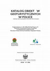 Research paper thumbnail of Katalog obiektów geoturystycznych w Polsce(obejmuje wybrane geologiczne stanowiska dokumentacyjne). (obejmuje wybrane geologiczne stanowiska dokumentacyjne). Słomka, T., Kicińska-Świderska, A., Doktor, M., Joniec, A., (red.)