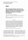 Research paper thumbnail of The Geographic Range of Interaction Spheres During the Colonization of New Zealand (Aotearoa): New Evidence for Obsidian Circulation in Southern New Zealand